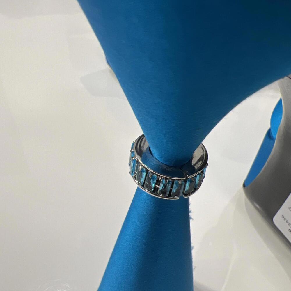 $1195 D'Accori Sienna  Satin Platform Mules Sky High size 38.5 - Picture 3 of 13